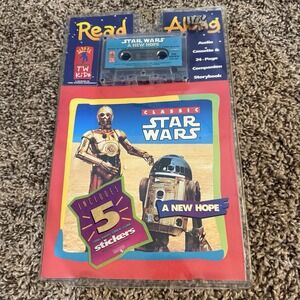 VTG 1994‎ Star Wars A New Hope Read Along Book And Cassette Tape, Sealed
